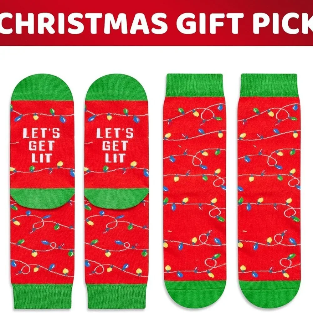 HAPPYPOP Christmas Gift Ideas Stocking  - Snowman Light Socks for 2-12 Years Old